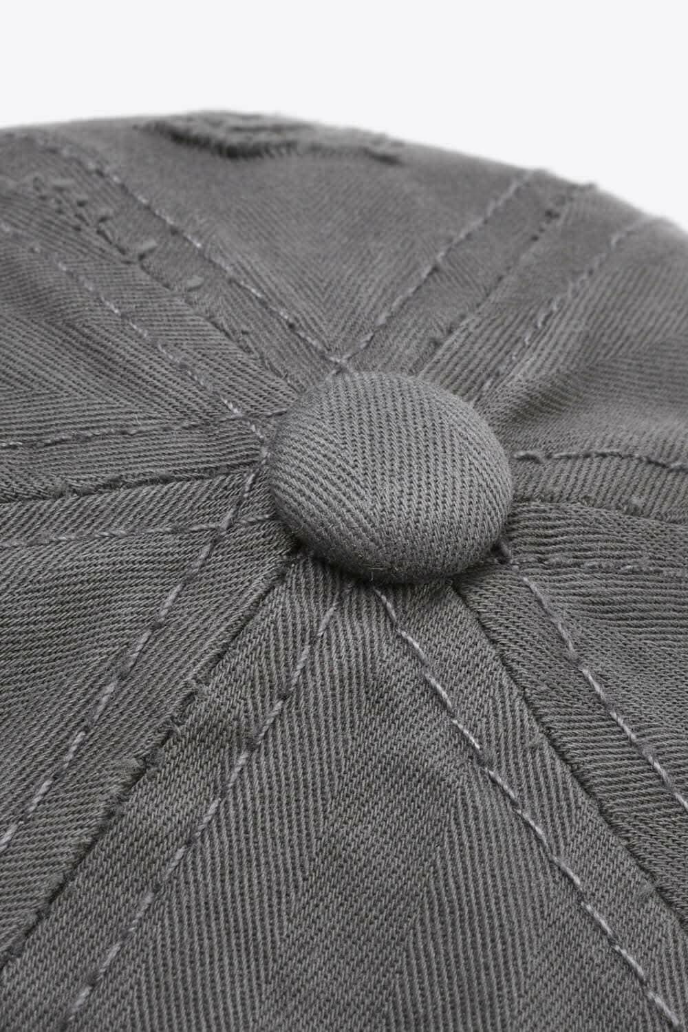 Trendsi Distressed Baseball Cap Adjustable Cotton — Vintage Style