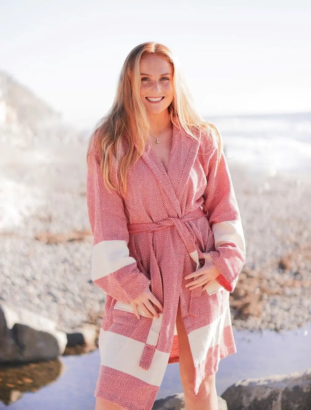 Turkish Bathrobe - Hand Made 100% Turkish Cotton - Venice