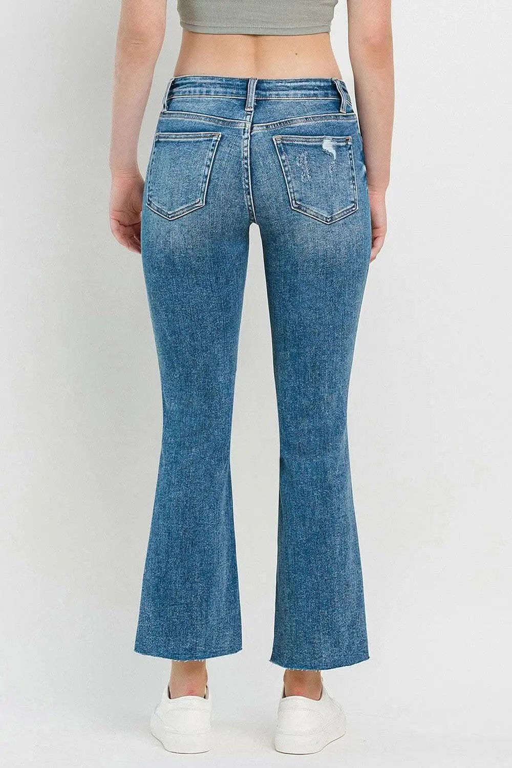 Women's Distressed Flare Jeans by Trendsi | Mid Rise