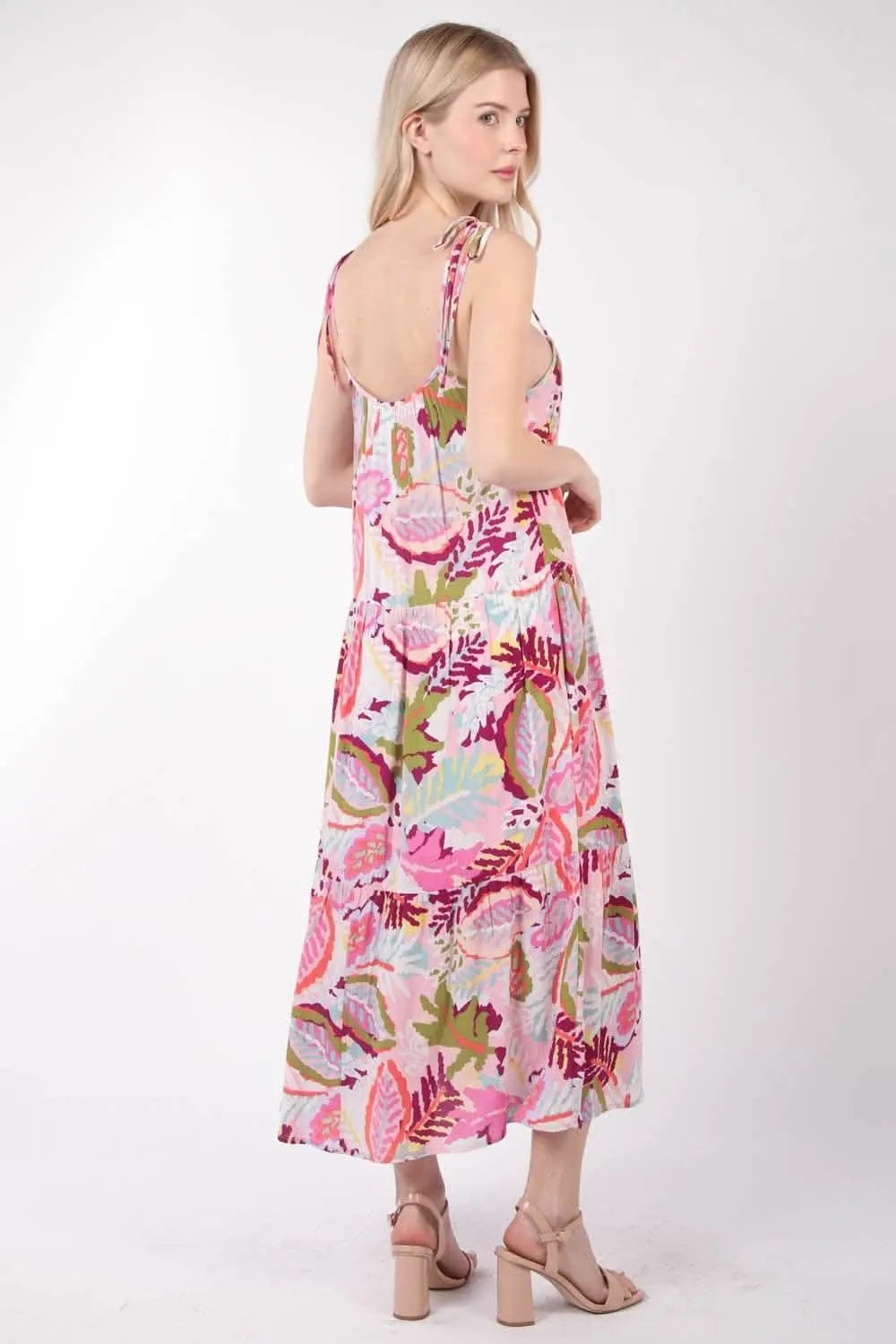 Dresses Trendsi Very J Tropical Printed Cami Midi Dress for Summer