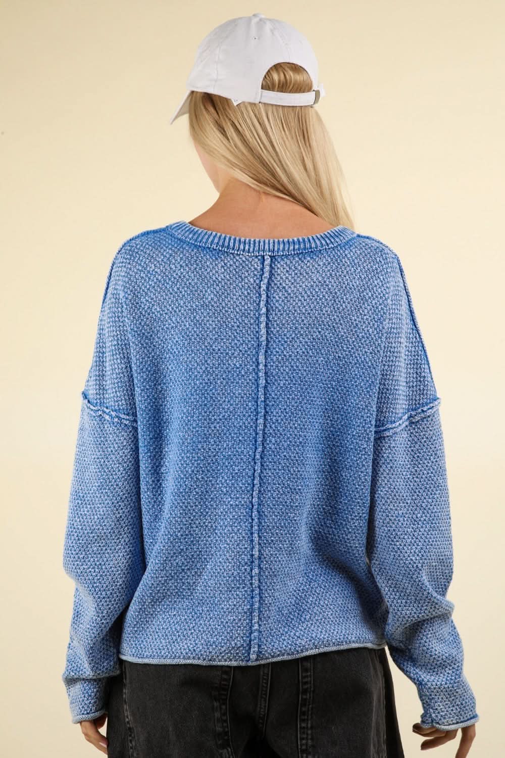Sweaters Trendsi Mineral Washed Sweater Women's Everyday Pullover Soft, Comfy