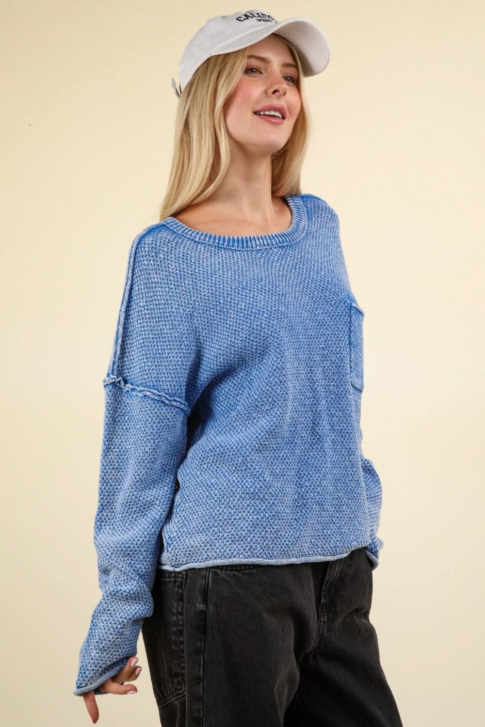 Sweaters Trendsi Mineral Washed Sweater Women's Everyday Pullover Soft, Comfy