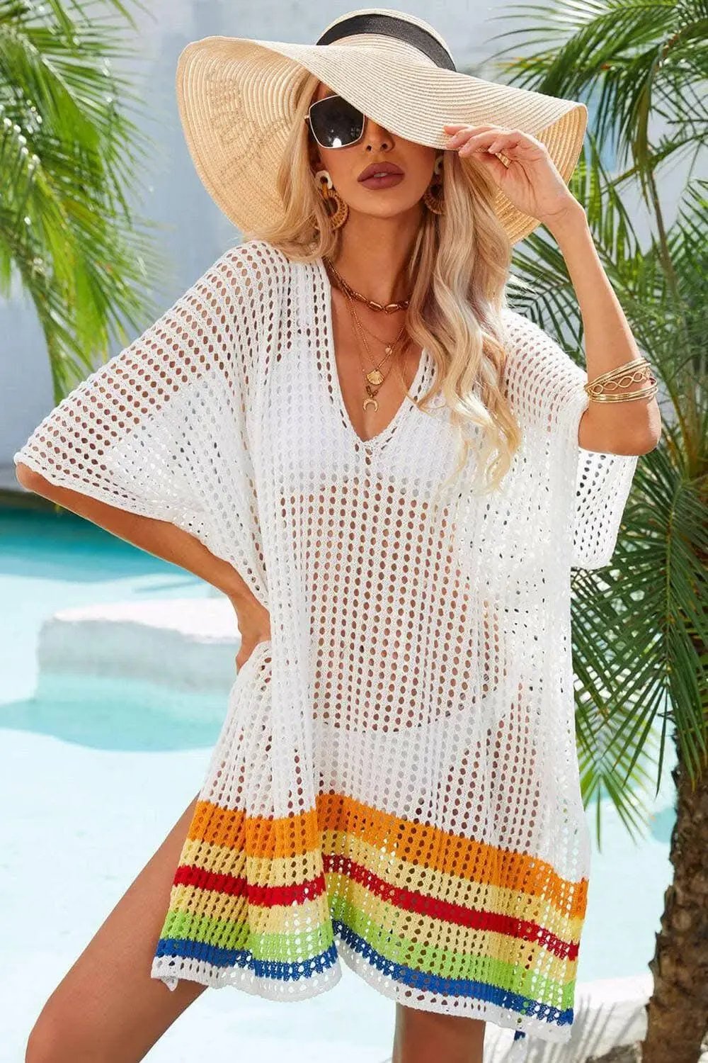 Crochet Beach Cover-Up | Trendsi Swimwear