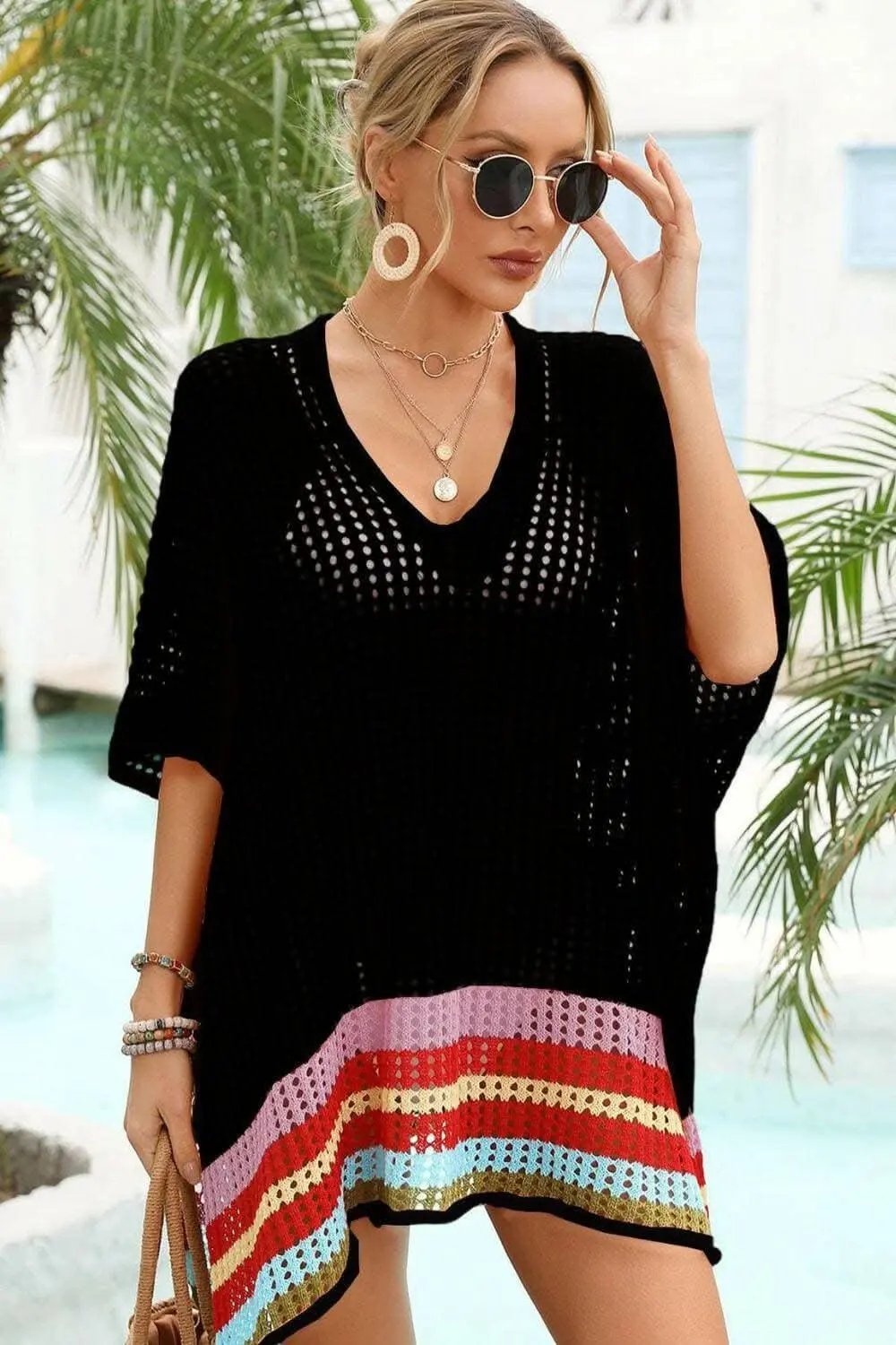 Crochet Beach Cover-Up | Trendsi Swimwear