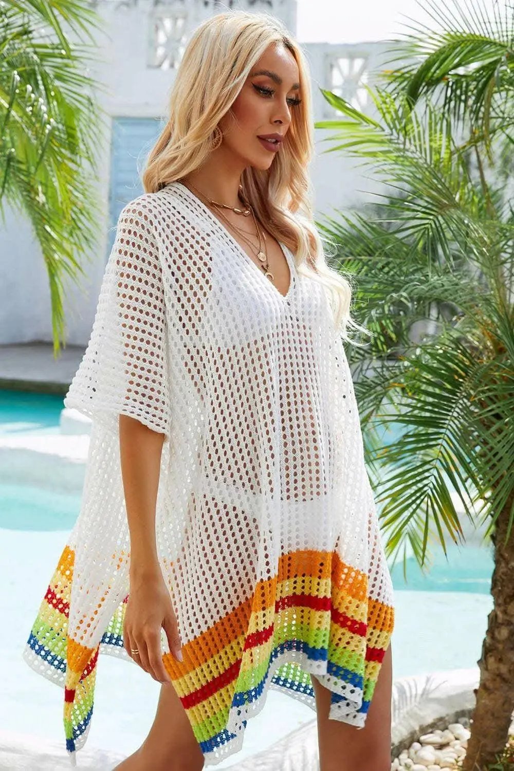 Crochet Beach Cover-Up | Trendsi Swimwear