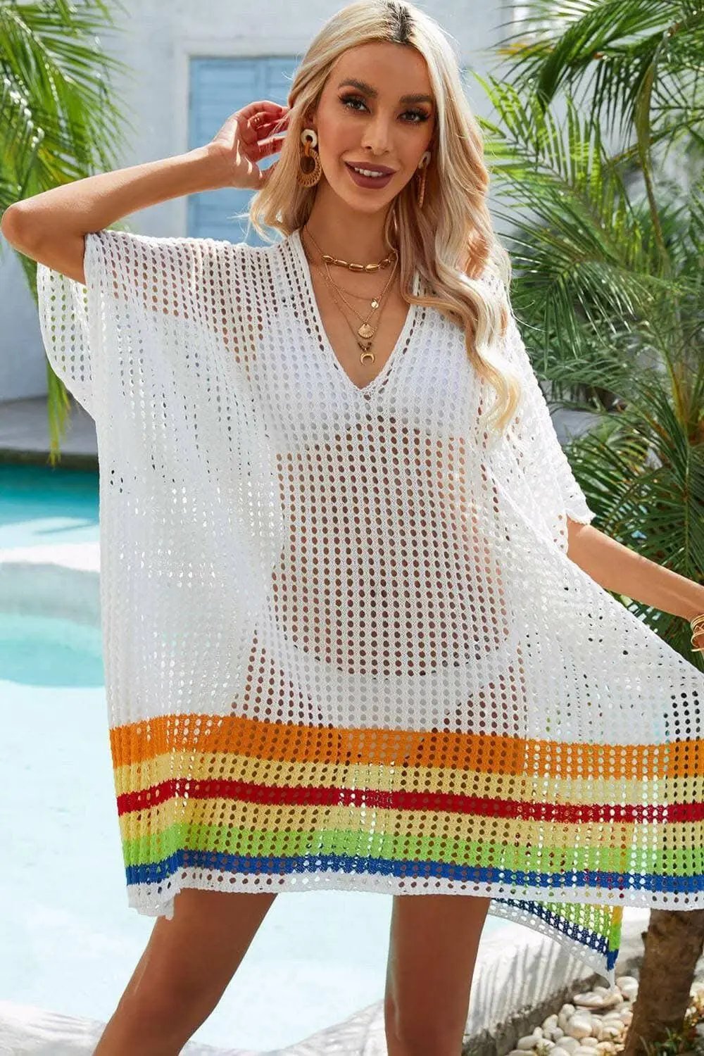 Crochet Beach Cover-Up | Trendsi Swimwear