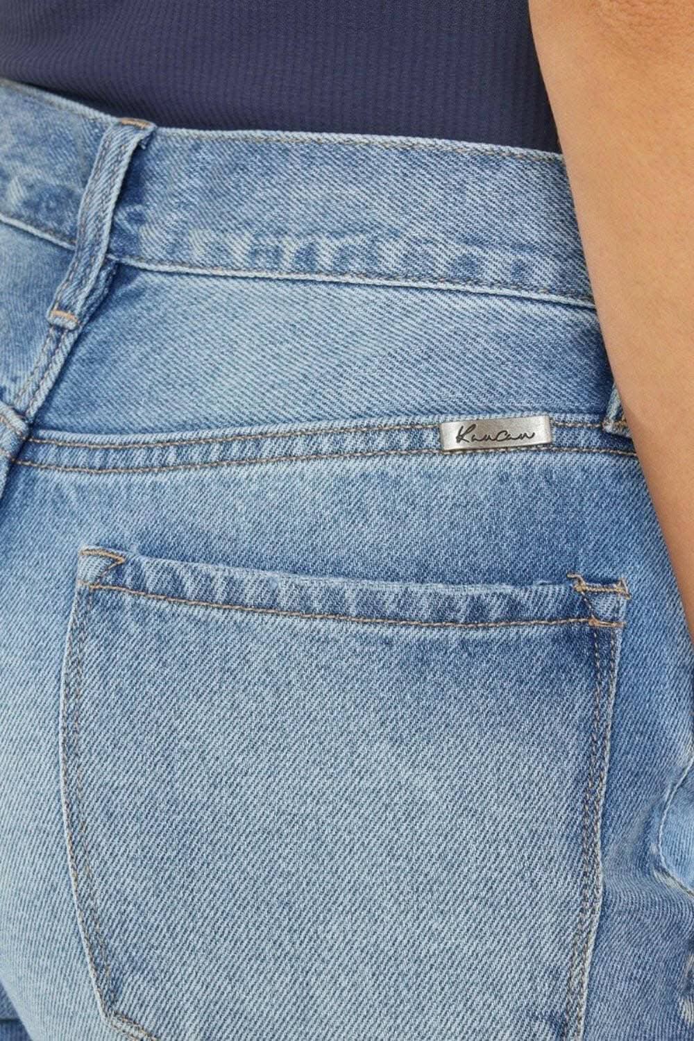 Trendsi Vintage Blue Jeans | High Rise Straight Leg