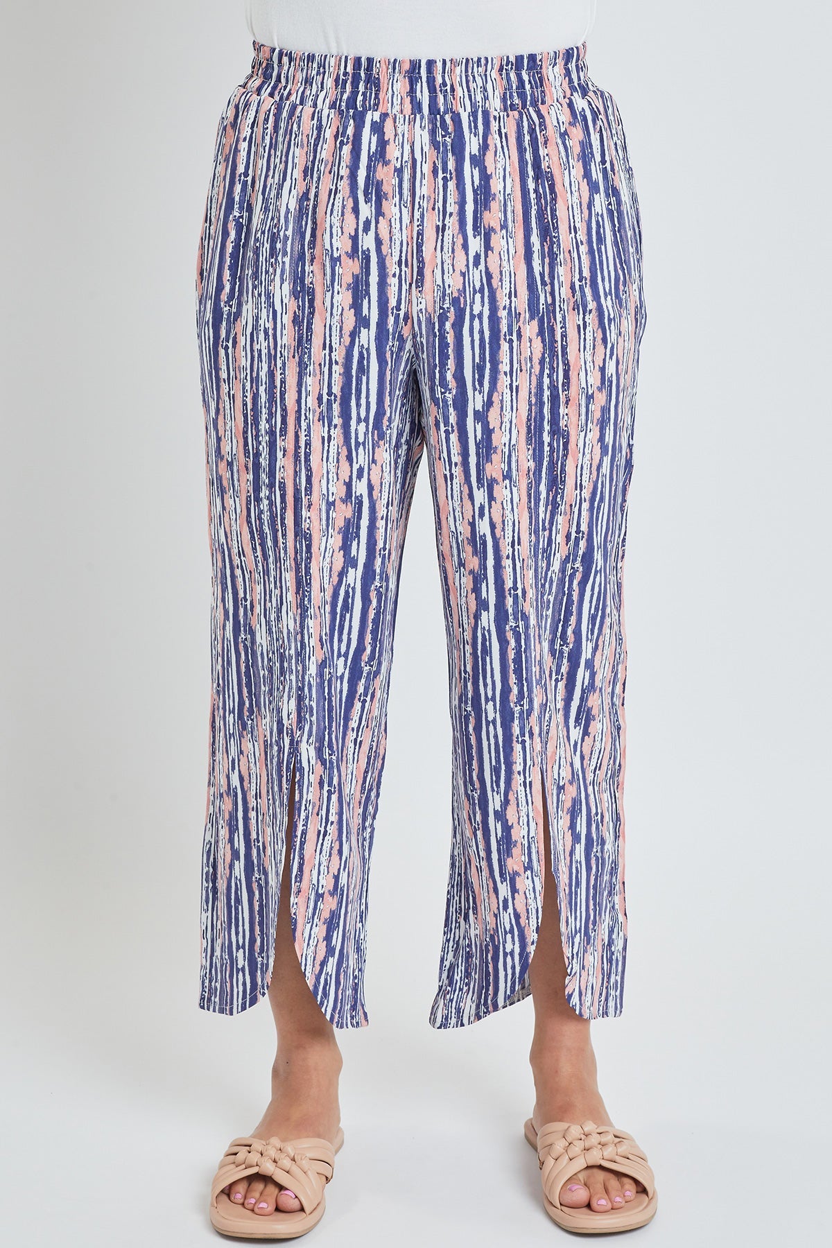 Women's Linen Lounge Pants with Front Slit