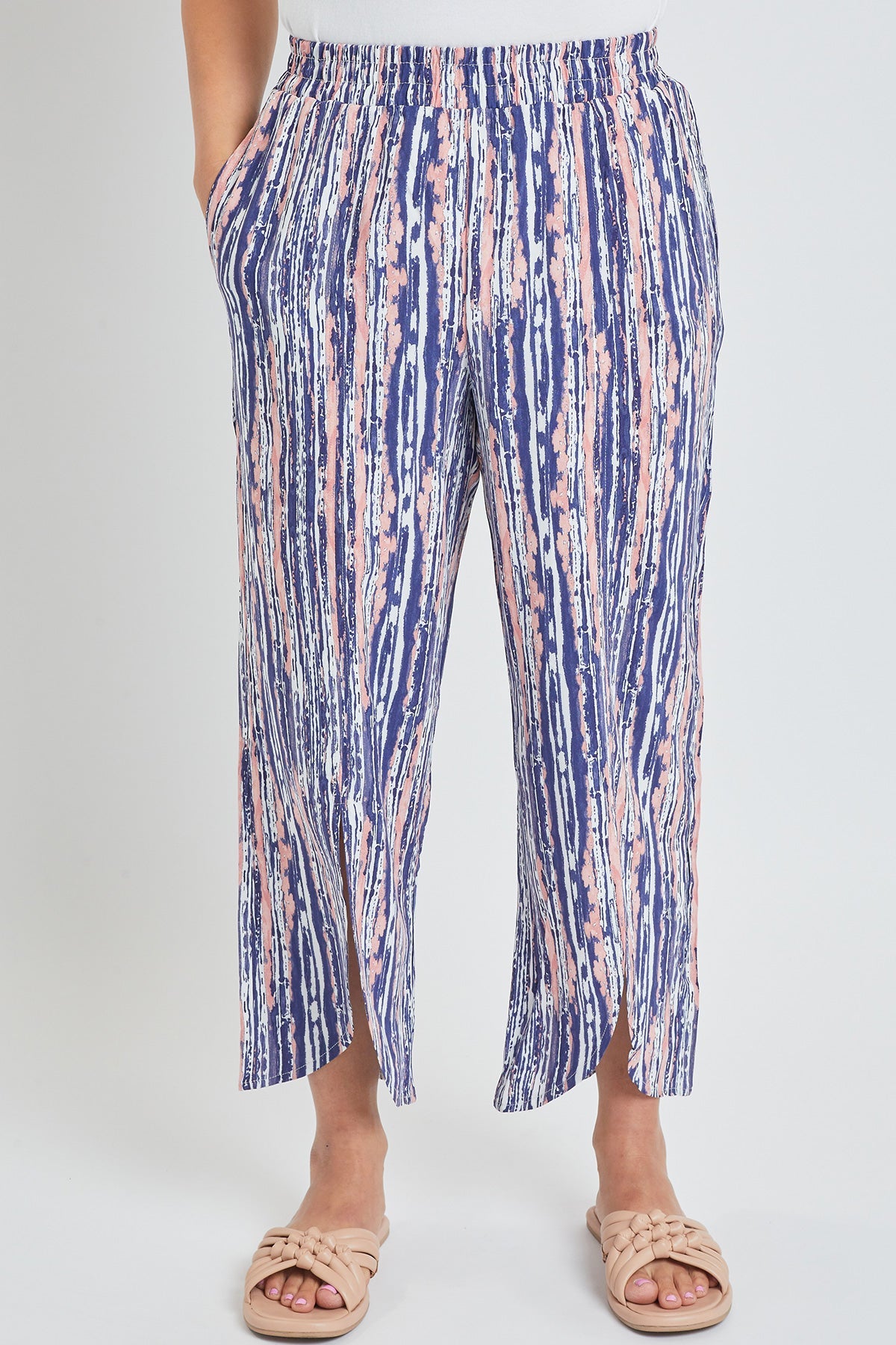 Women's Linen Lounge Pants with Front Slit