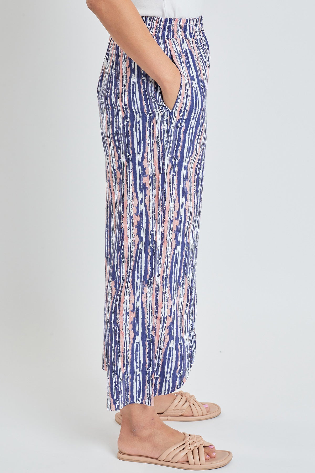Women's Linen Lounge Pants with Front Slit