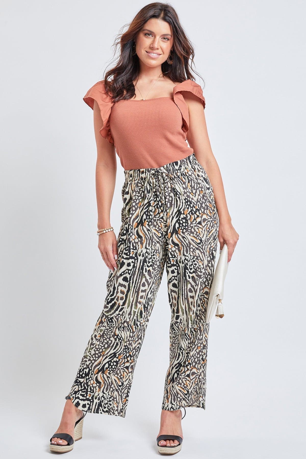 Women's Pull-On Stove Pipe Pant With Tulip Hem Detail