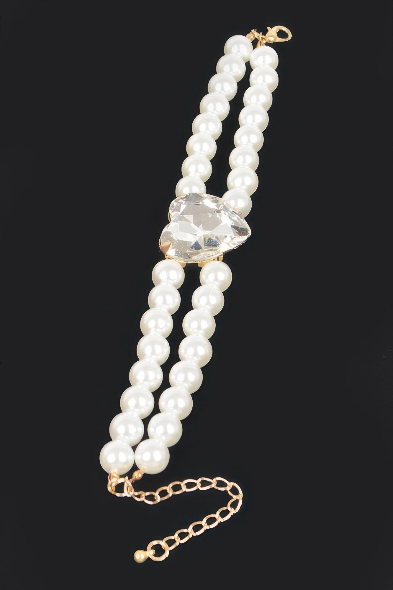 Faux Pearl Stone Elastic Bracelet