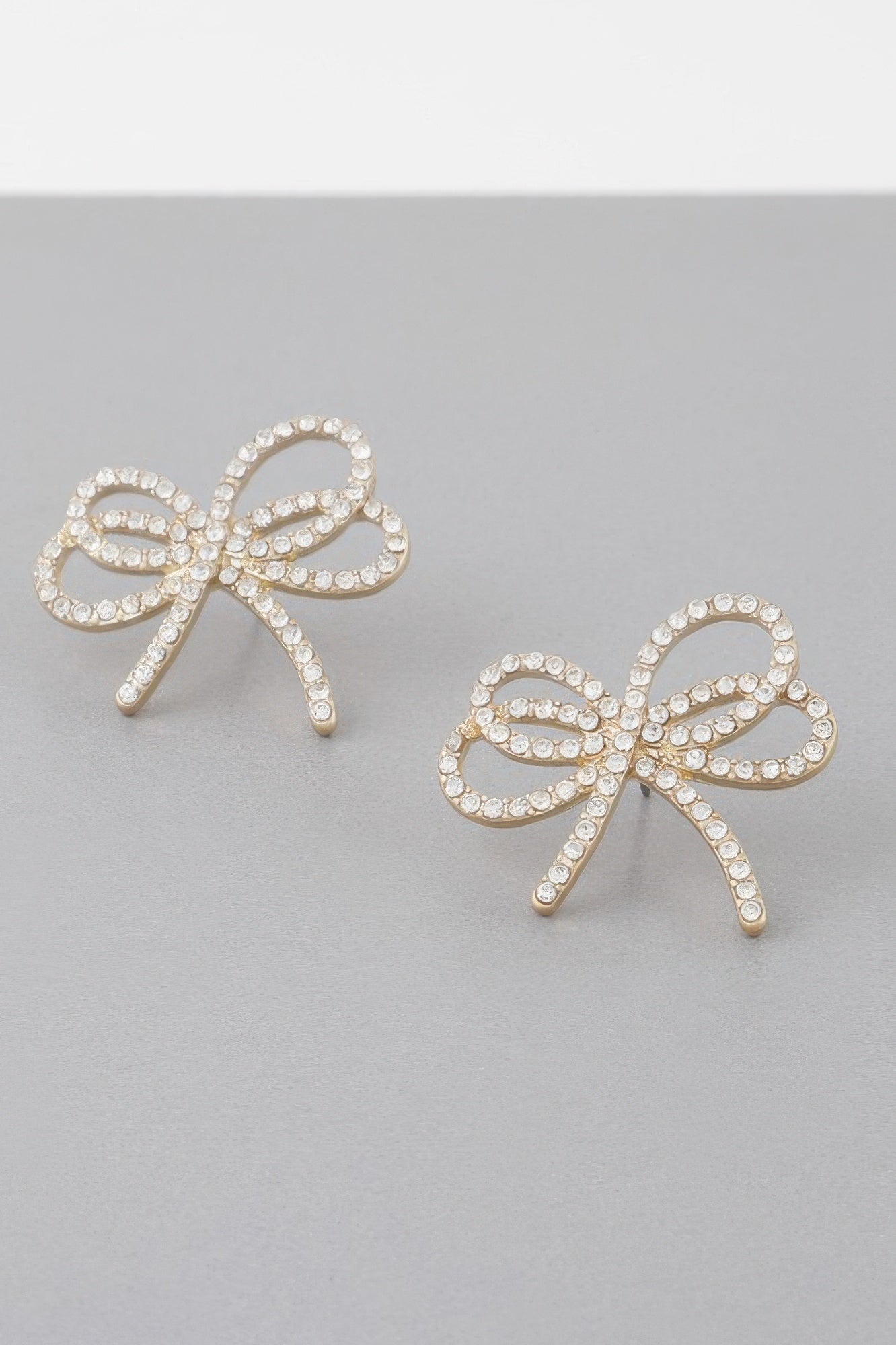 Double Jeweled Ribbon Earrings