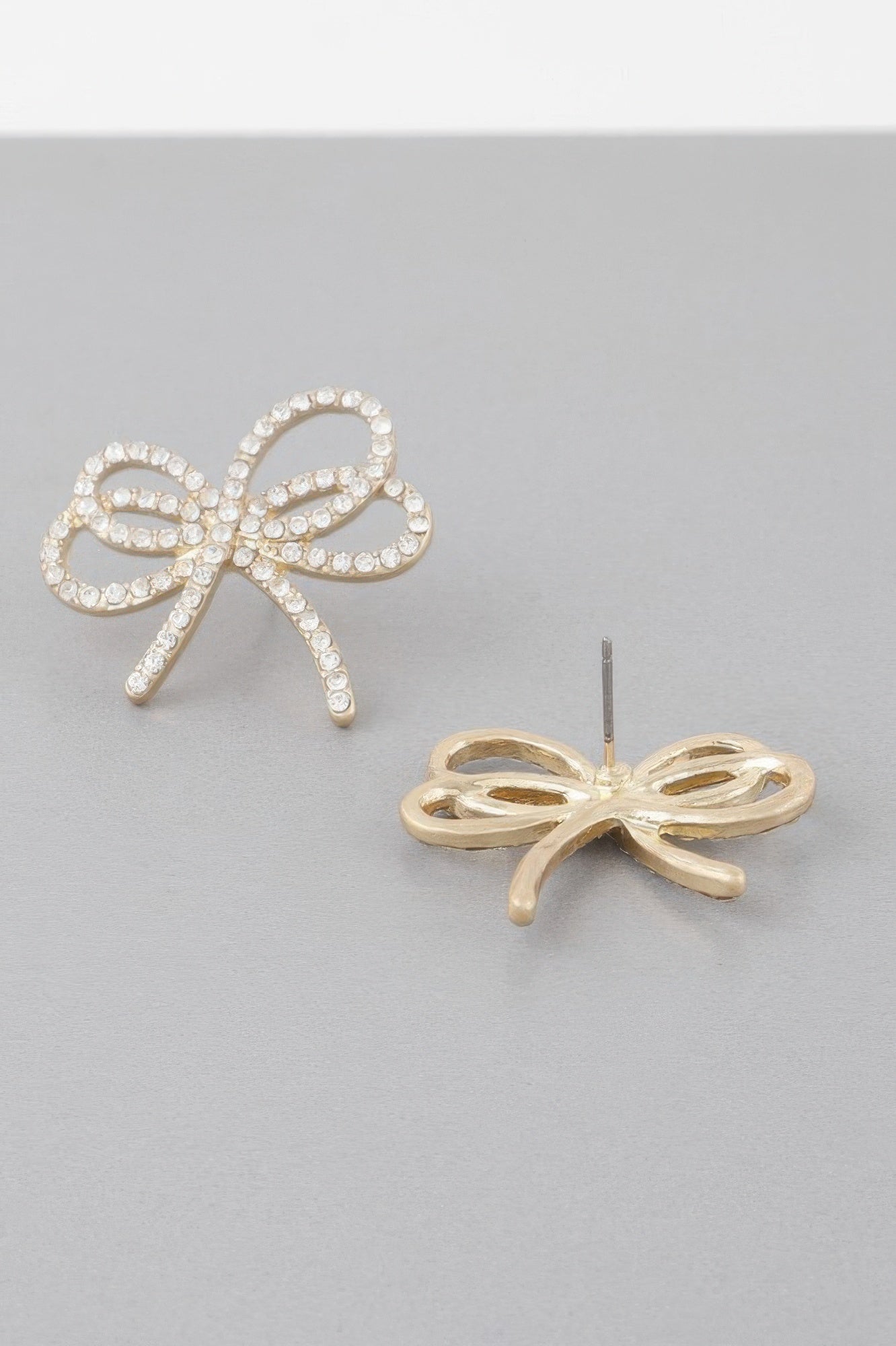 Double Jeweled Ribbon Earrings