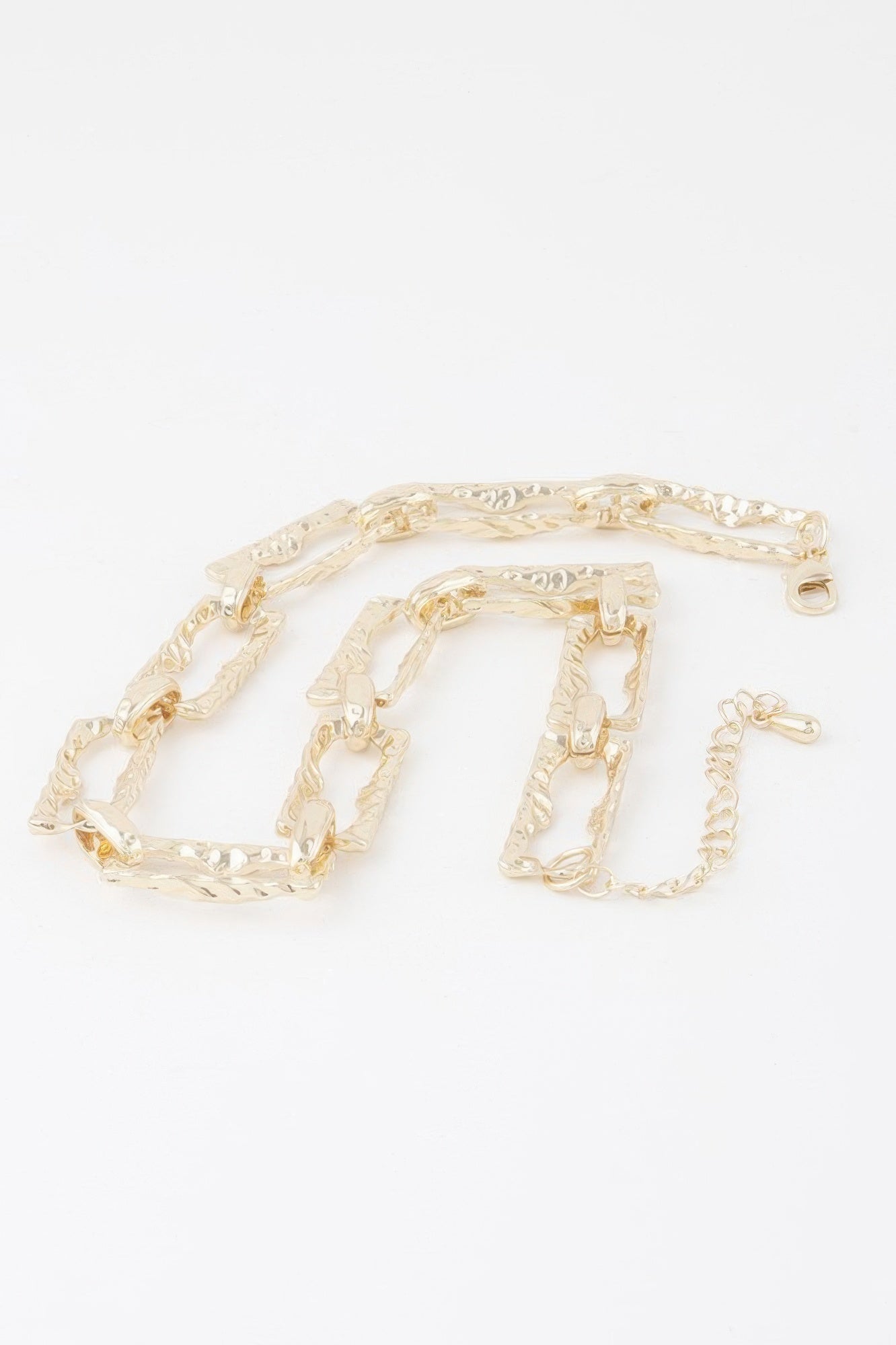 Hammered Link Chain Necklace