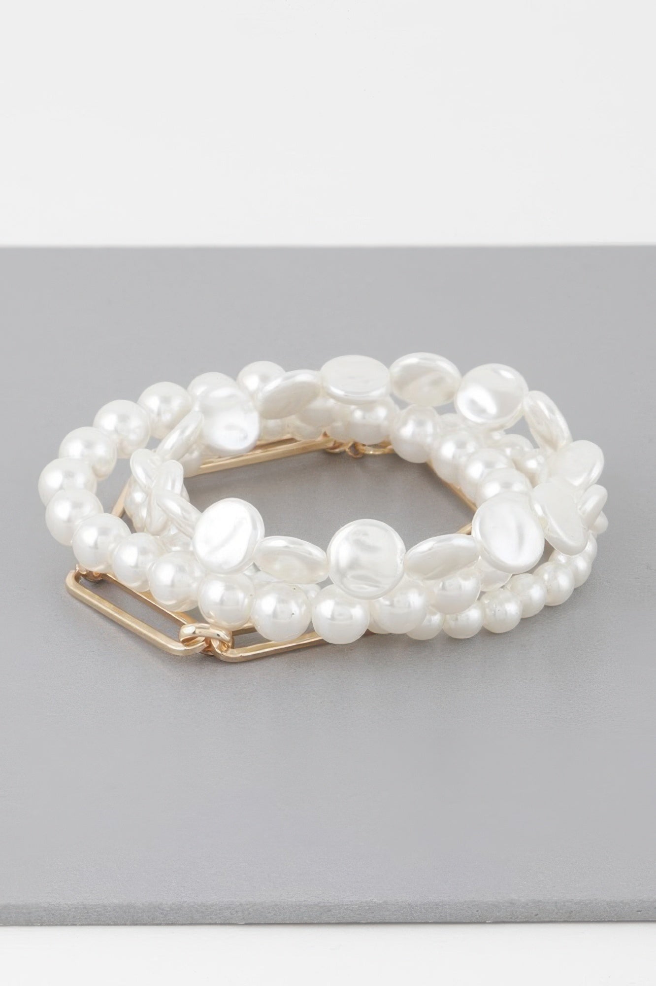 Multi Faux Pearls Bracelet