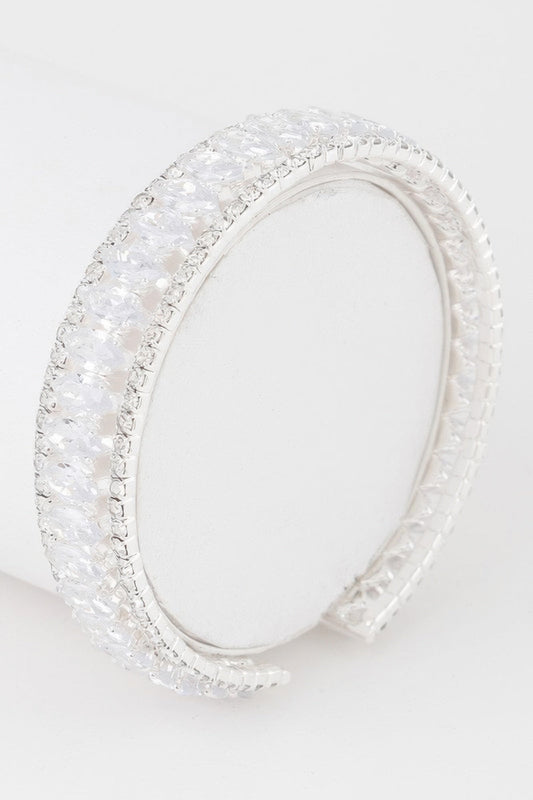 Classic Crystal Bar Cuff Bracelet