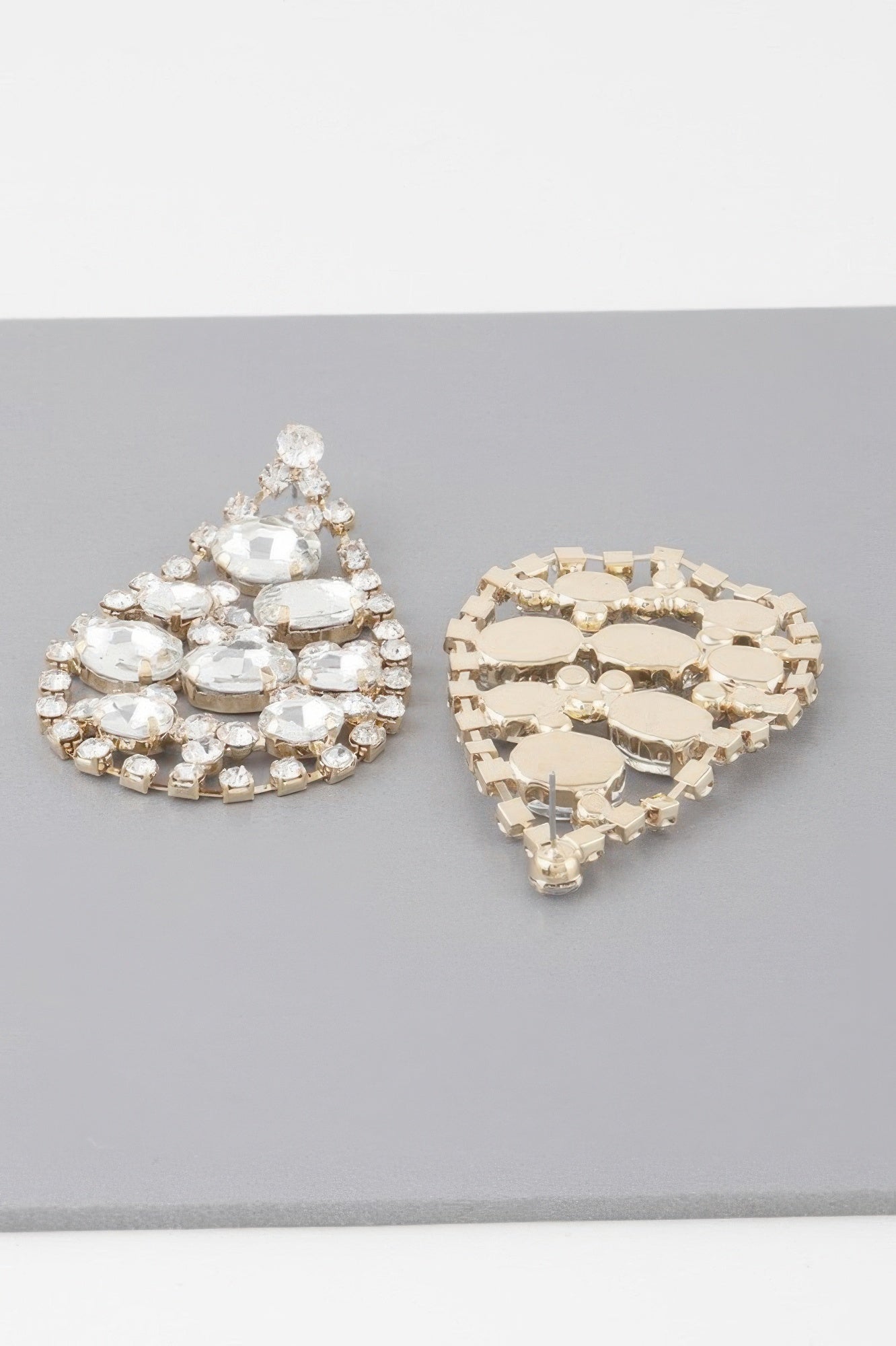 Rhinestone Tear Drop Earrings