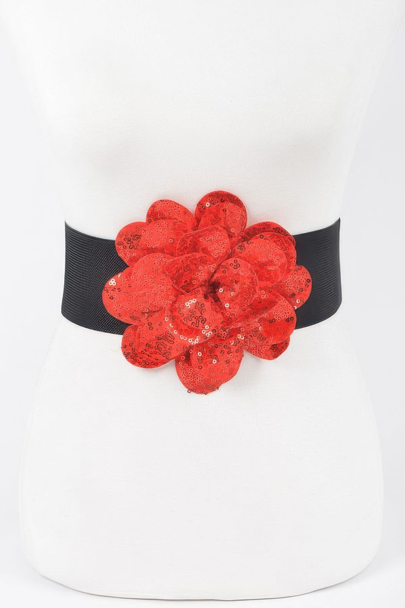 Sequins Flower Elastic Belt