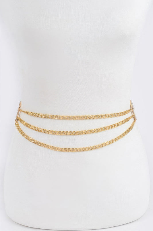 Chain Belt W/ Stone Ring
