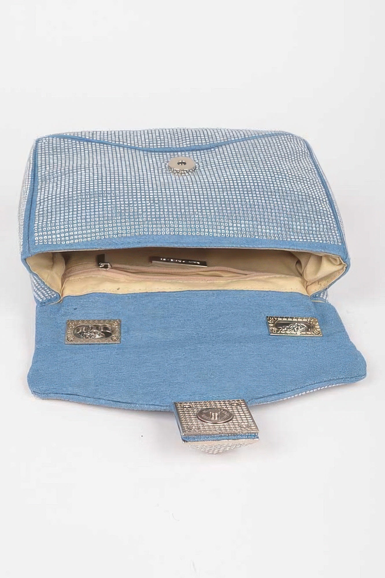 Hot Fix Rhinestone Denim Clutch
