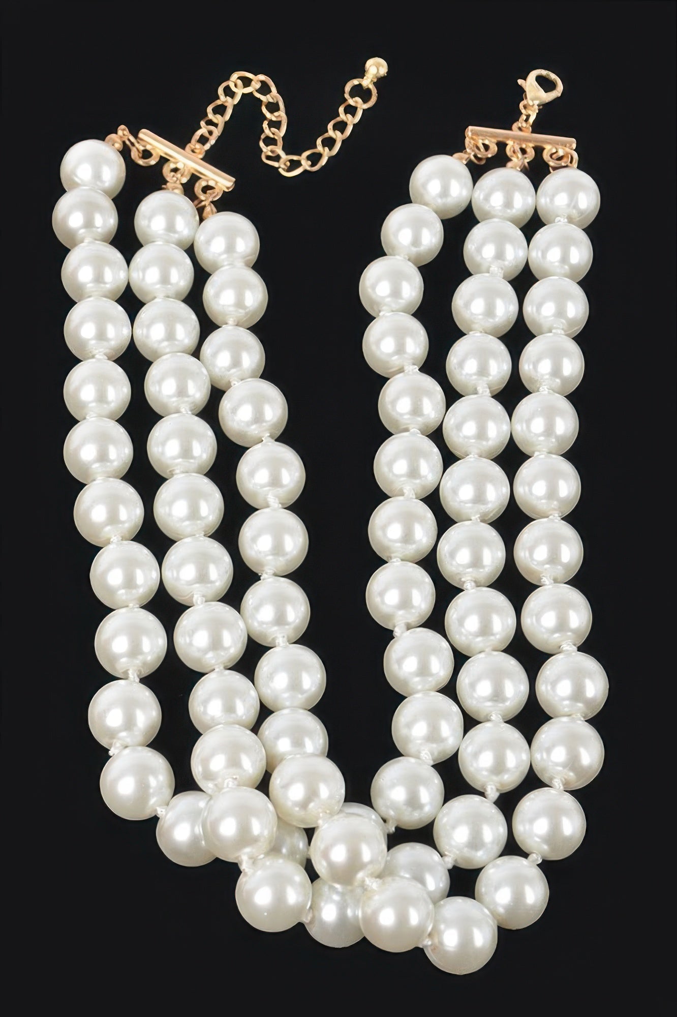 Faux Pearl Necklace W/earring