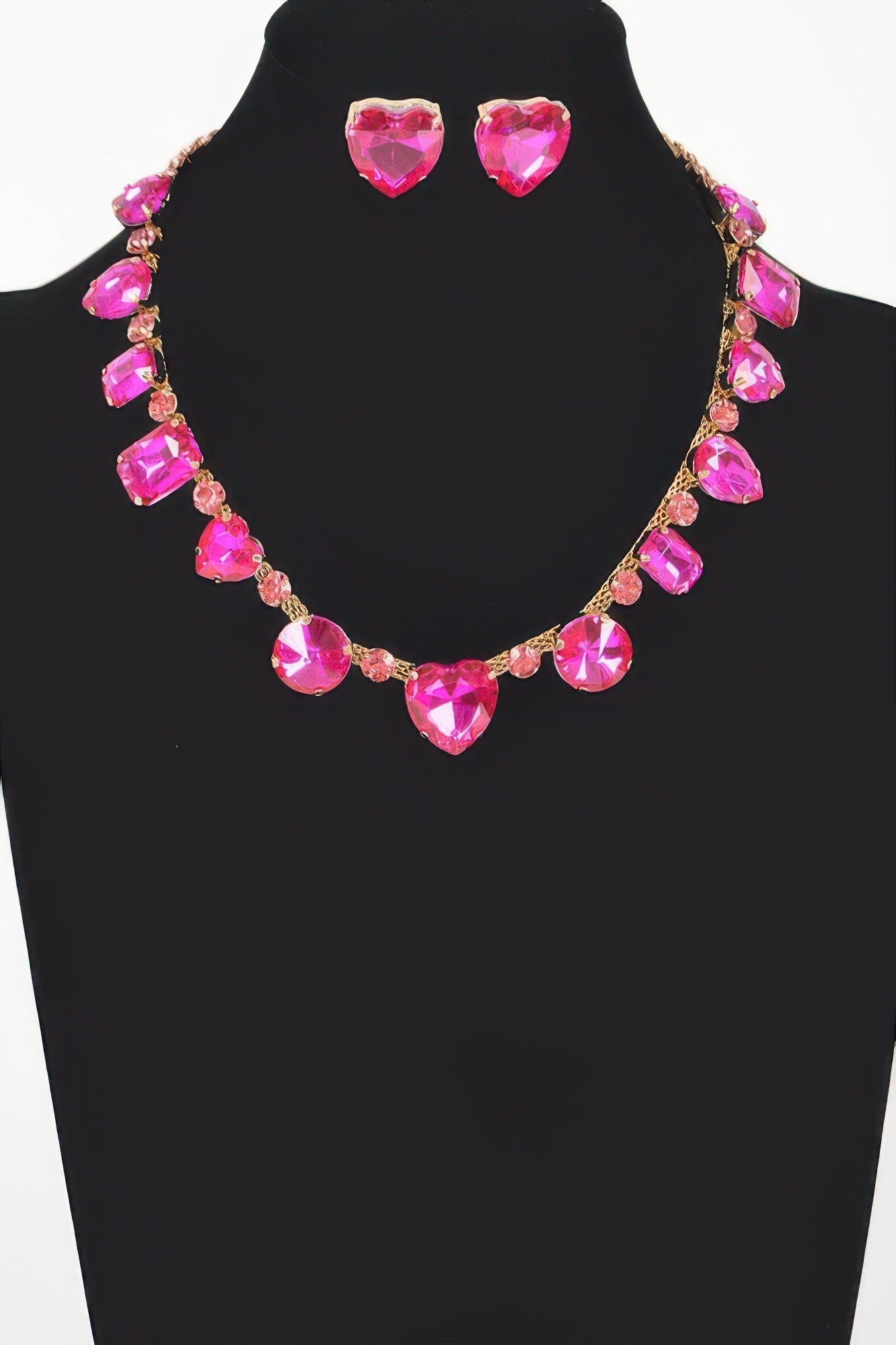 Stone Earring And Necklace Set