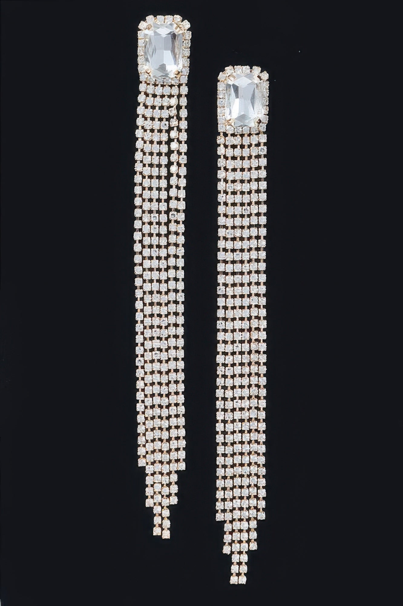 Rhinestone Fringe Earring