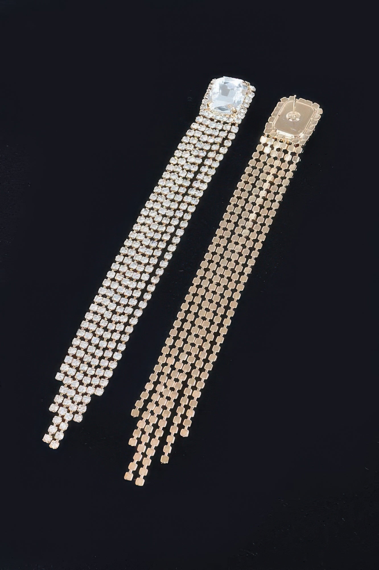 Rhinestone Fringe Earring