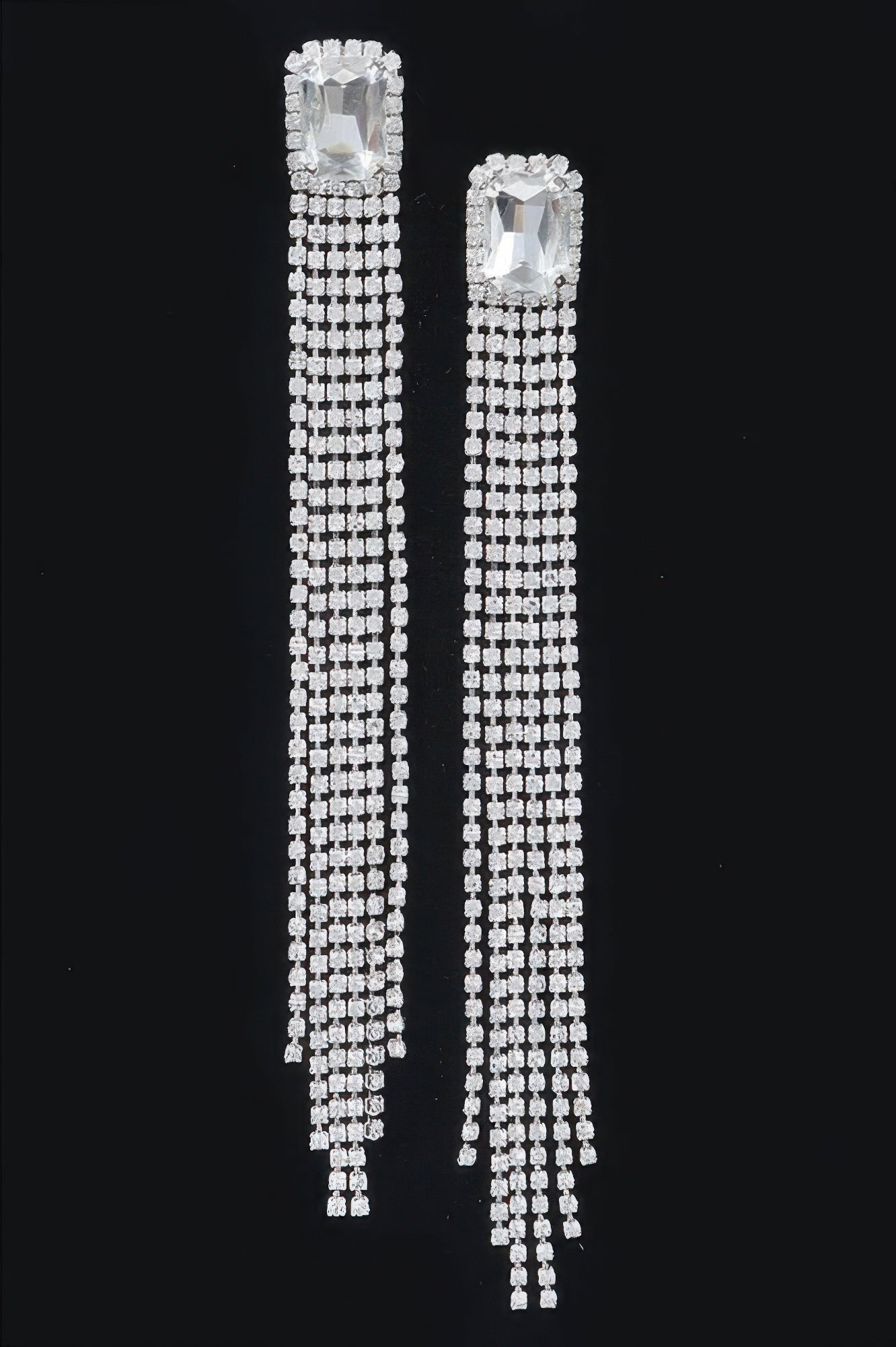 Rhinestone Fringe Earring