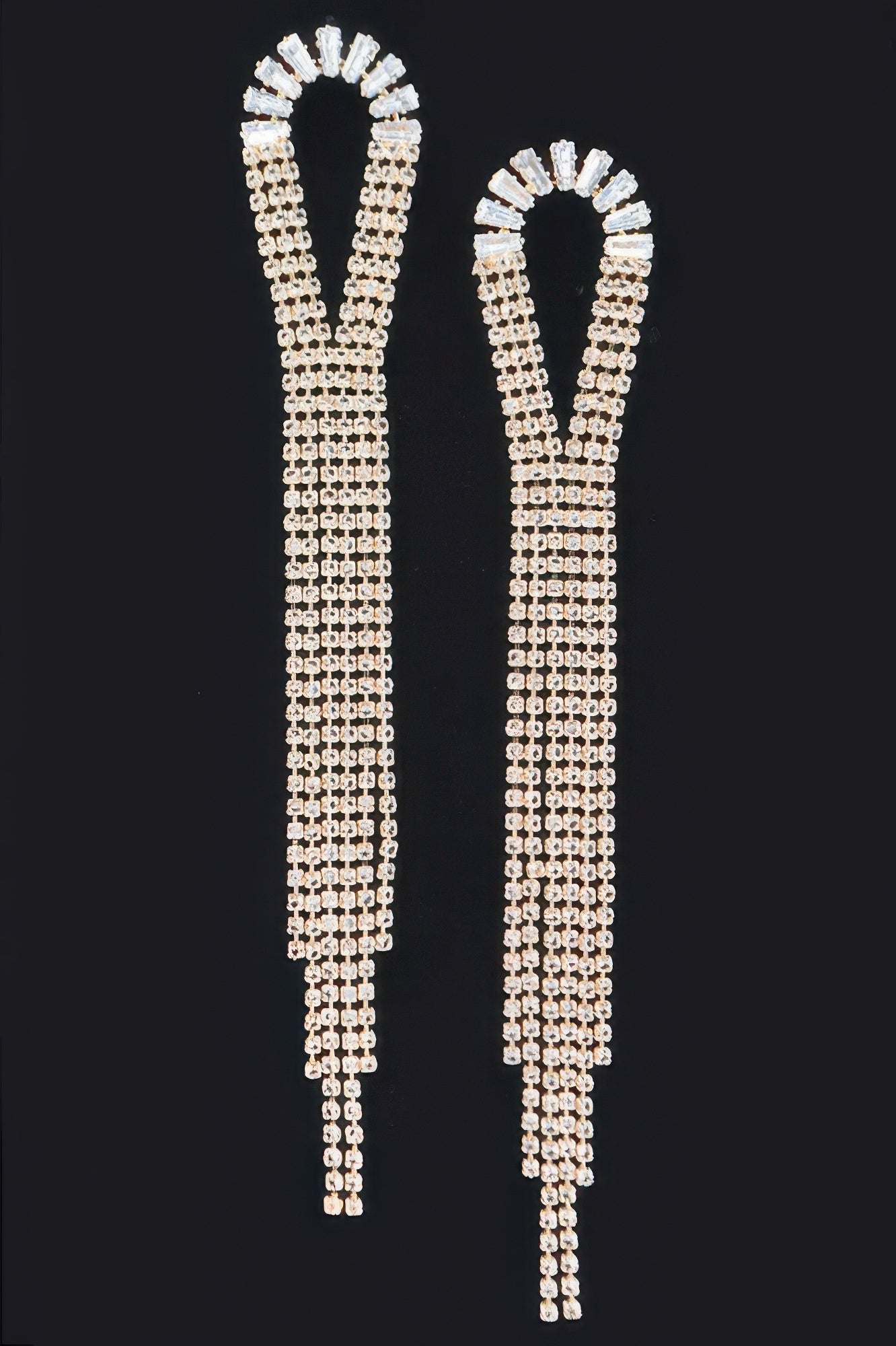 Cubic And Stone Fringe Earring