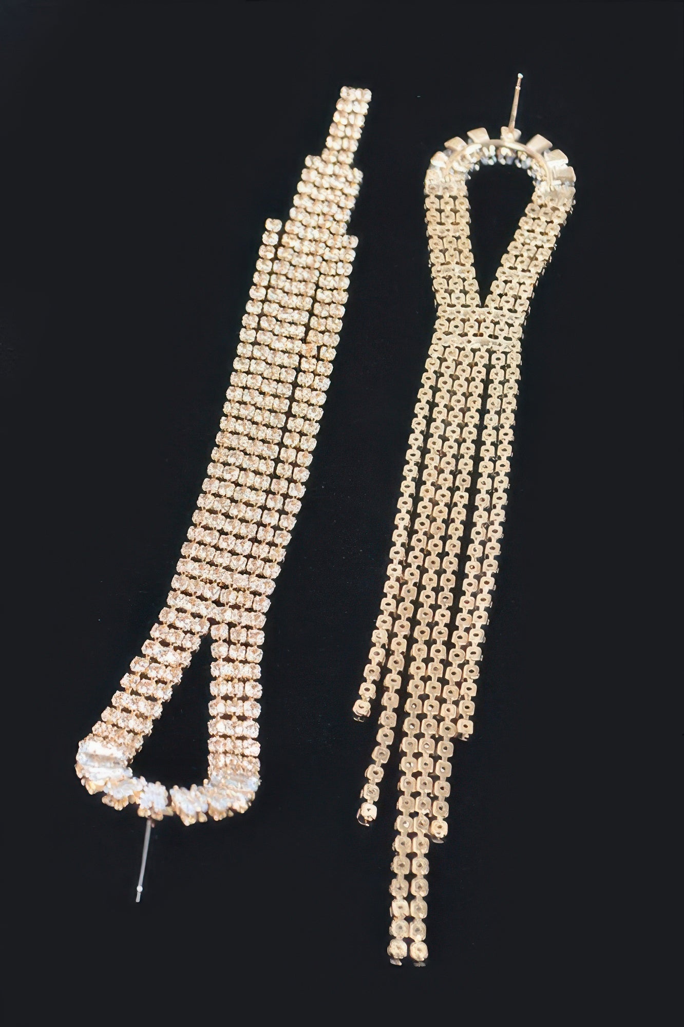 Cubic And Stone Fringe Earring