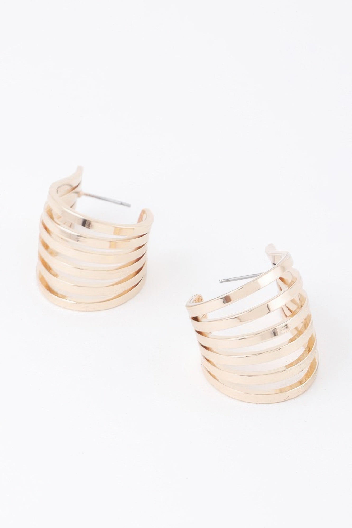 Open Cage Hoop Earrings