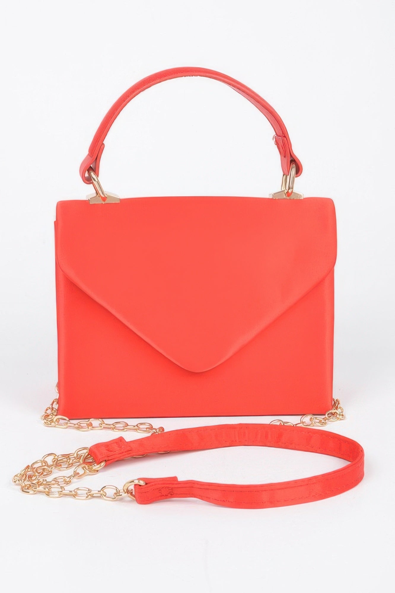 Satin Top Handle Flap Crossbody Bag