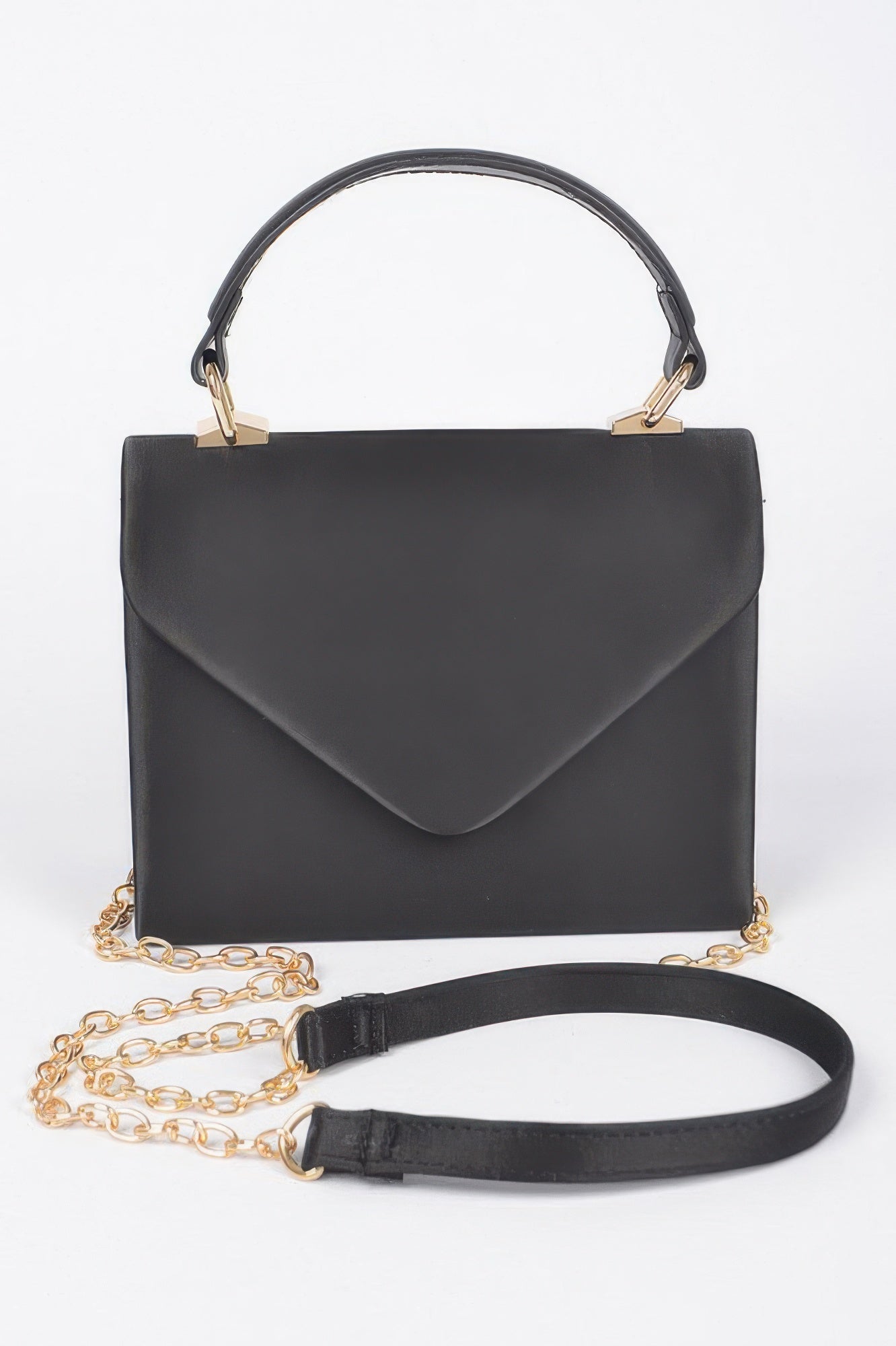 Satin Top Handle Flap Crossbody Bag