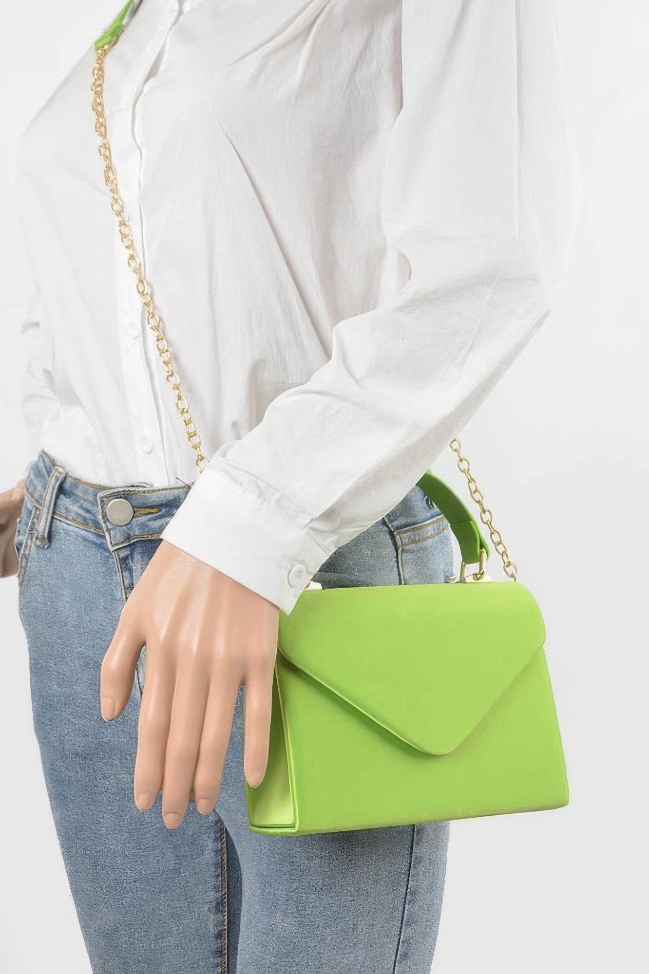 Satin Top Handle Flap Crossbody Bag