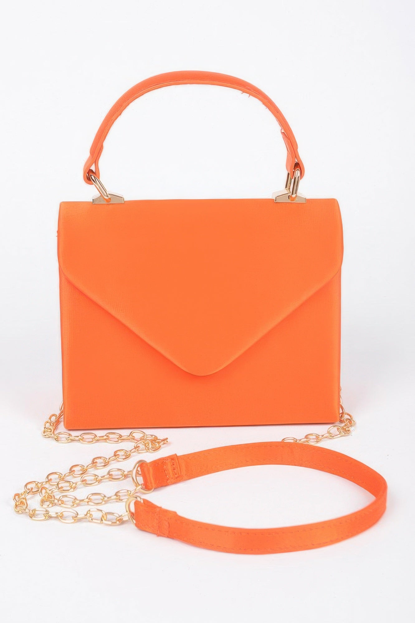 Satin Top Handle Flap Crossbody Bag