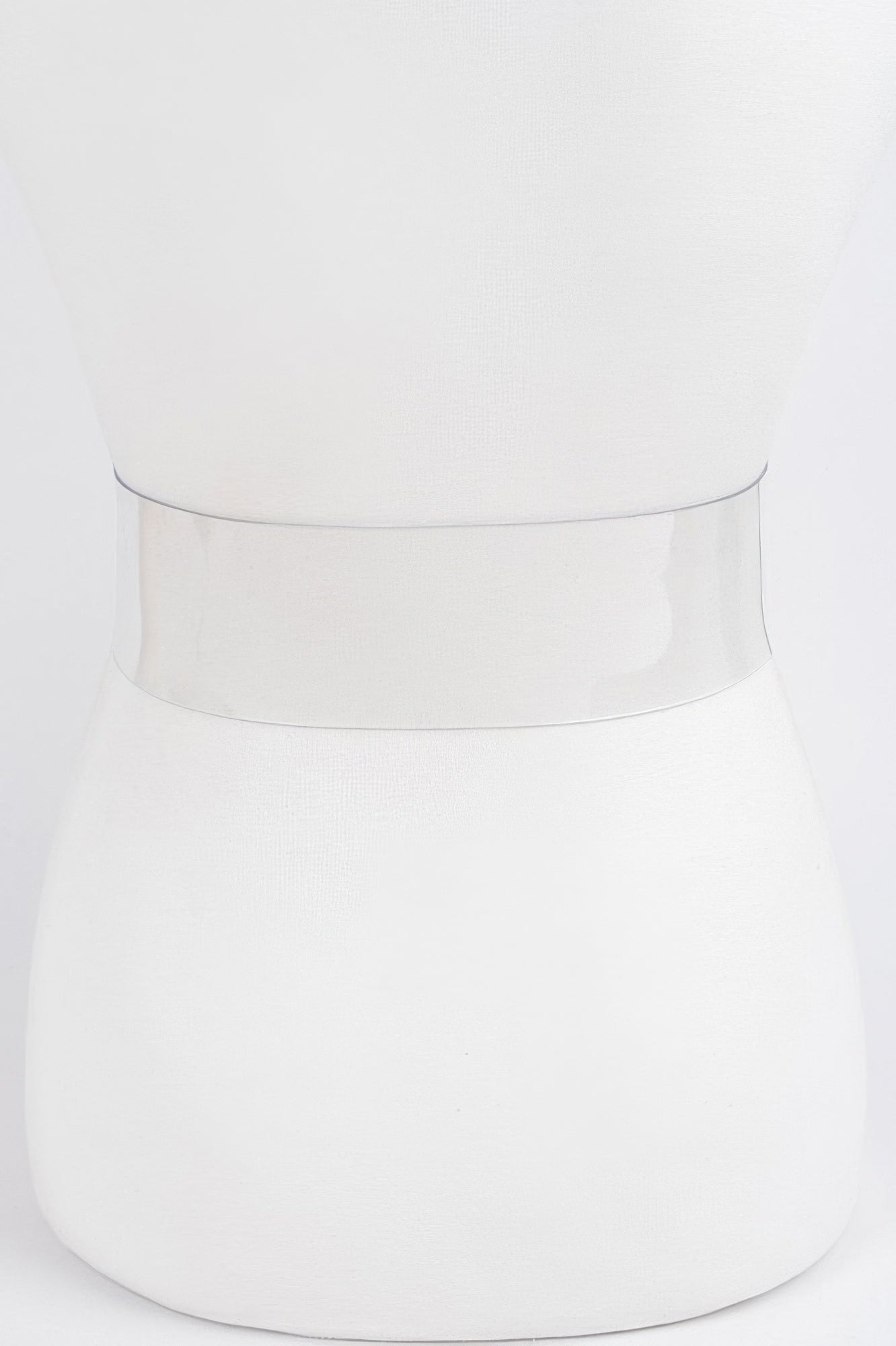 Transparent Plus Size Belt With Gold and Rhinestone Buckle