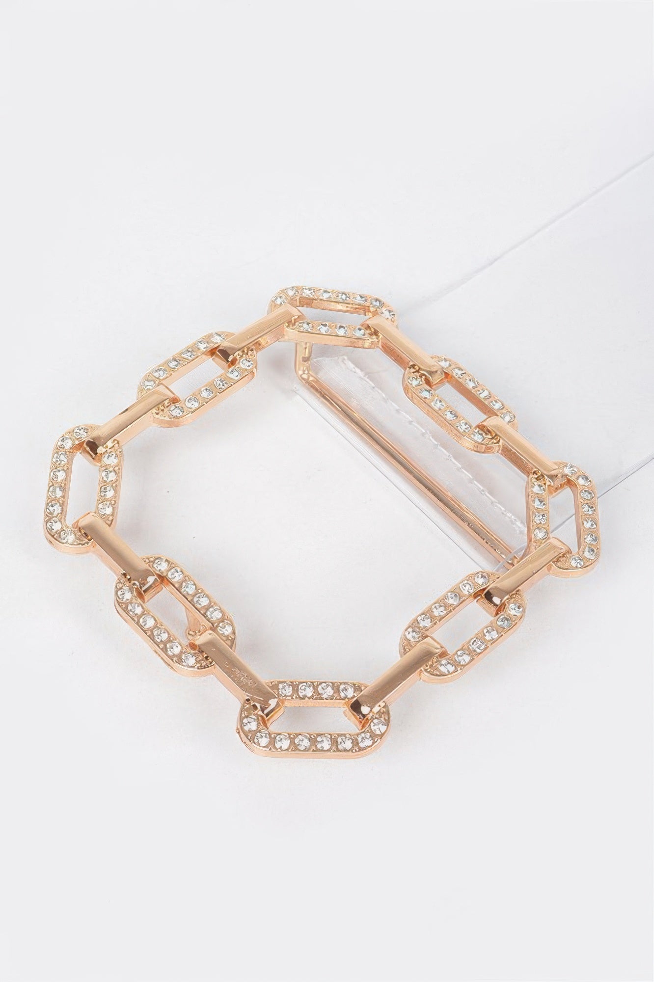 Transparent Plus Size Belt With Gold and Rhinestone Buckle