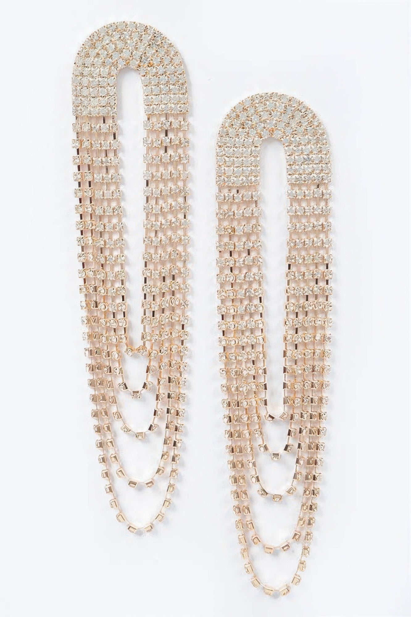 Layered Elegant Rhinestone Earrings