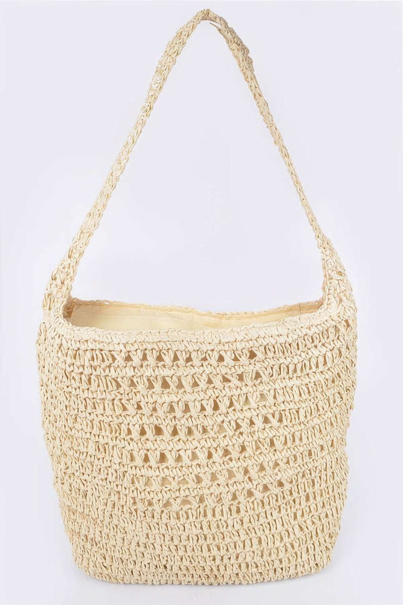 Faux Straw Oversized Shoulder Bag