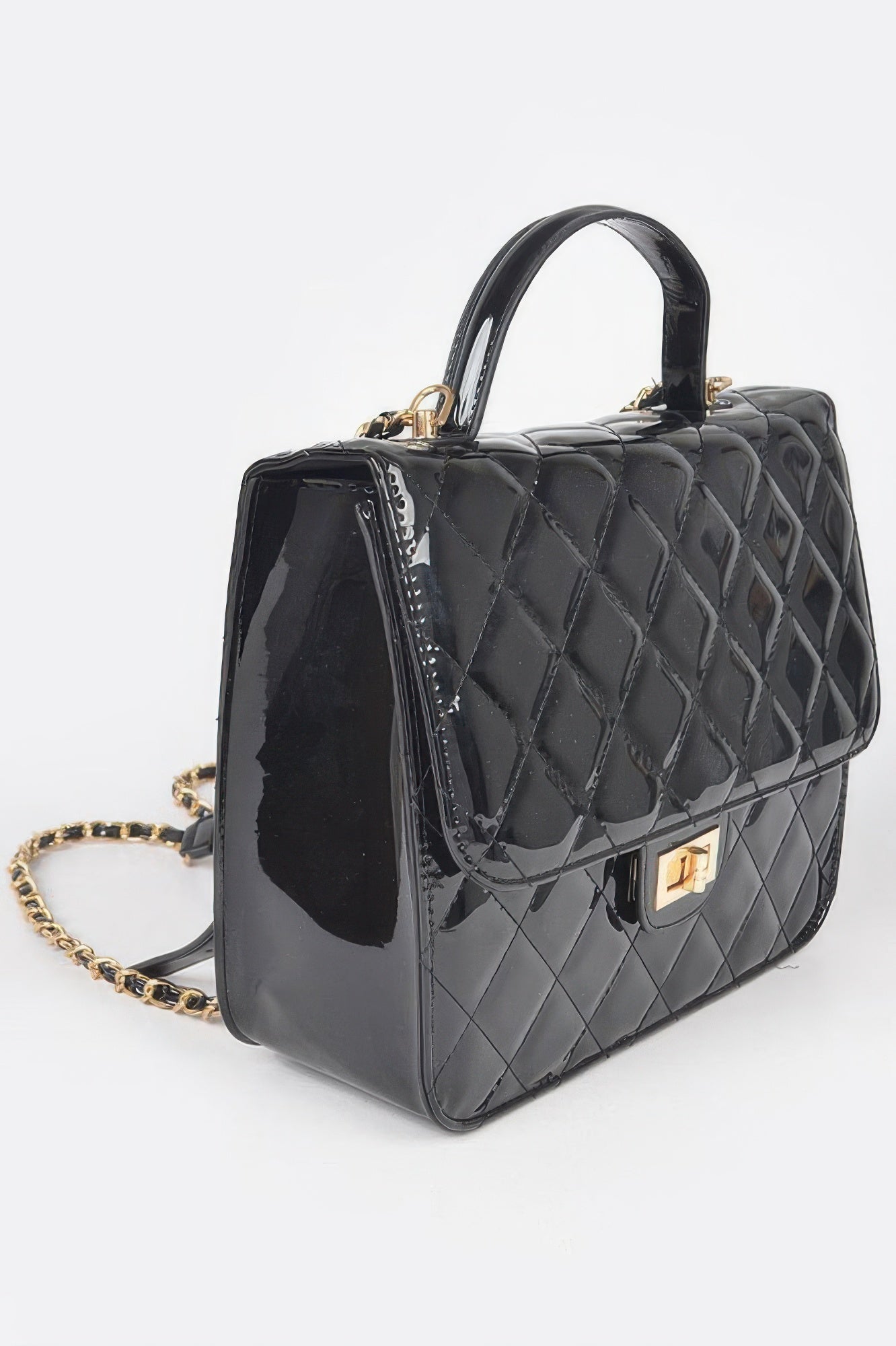 Quilted Enamel Backpack