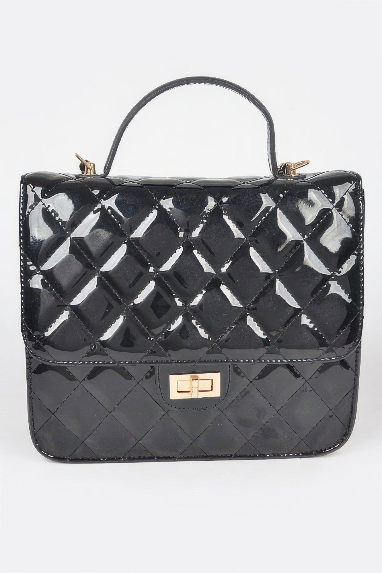 Quilted Enamel Backpack