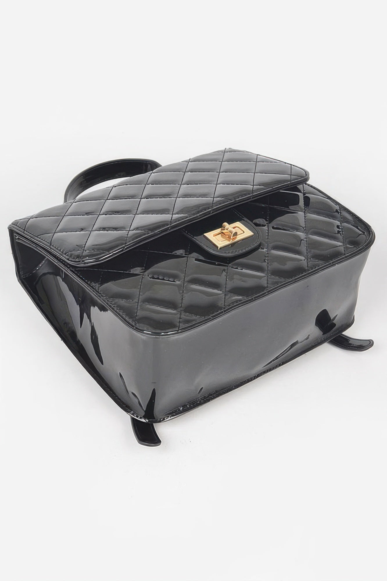 Quilted Enamel Backpack