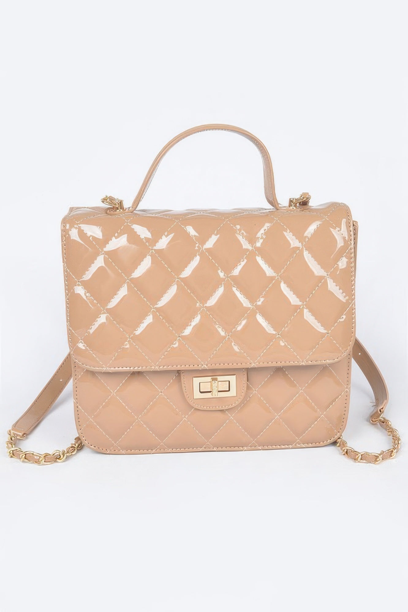 Quilted Enamel Backpack