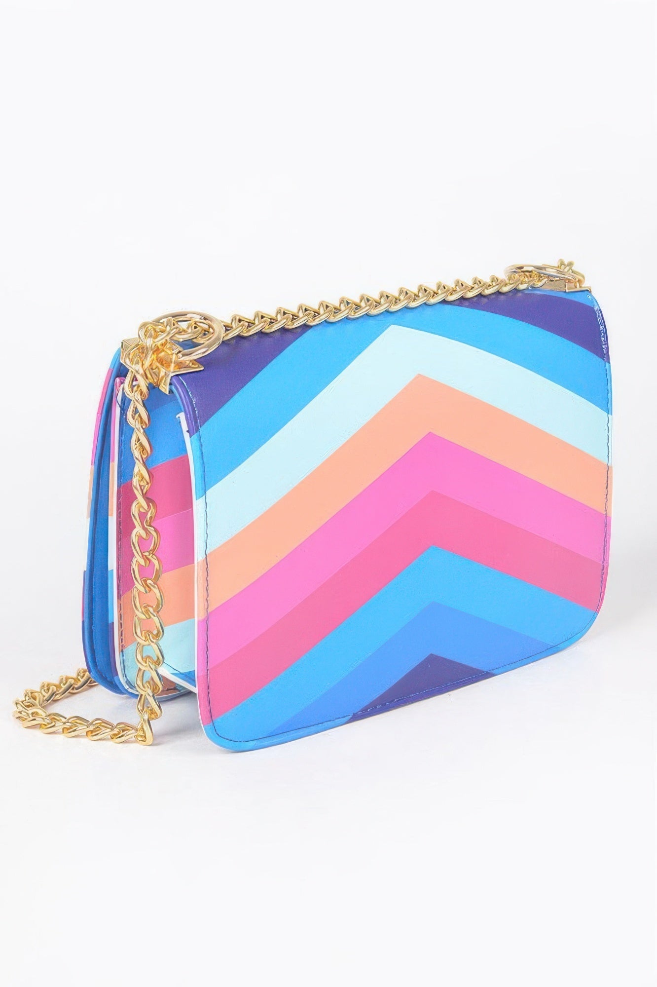 Multi Color Flap Chain Shoulder Bag