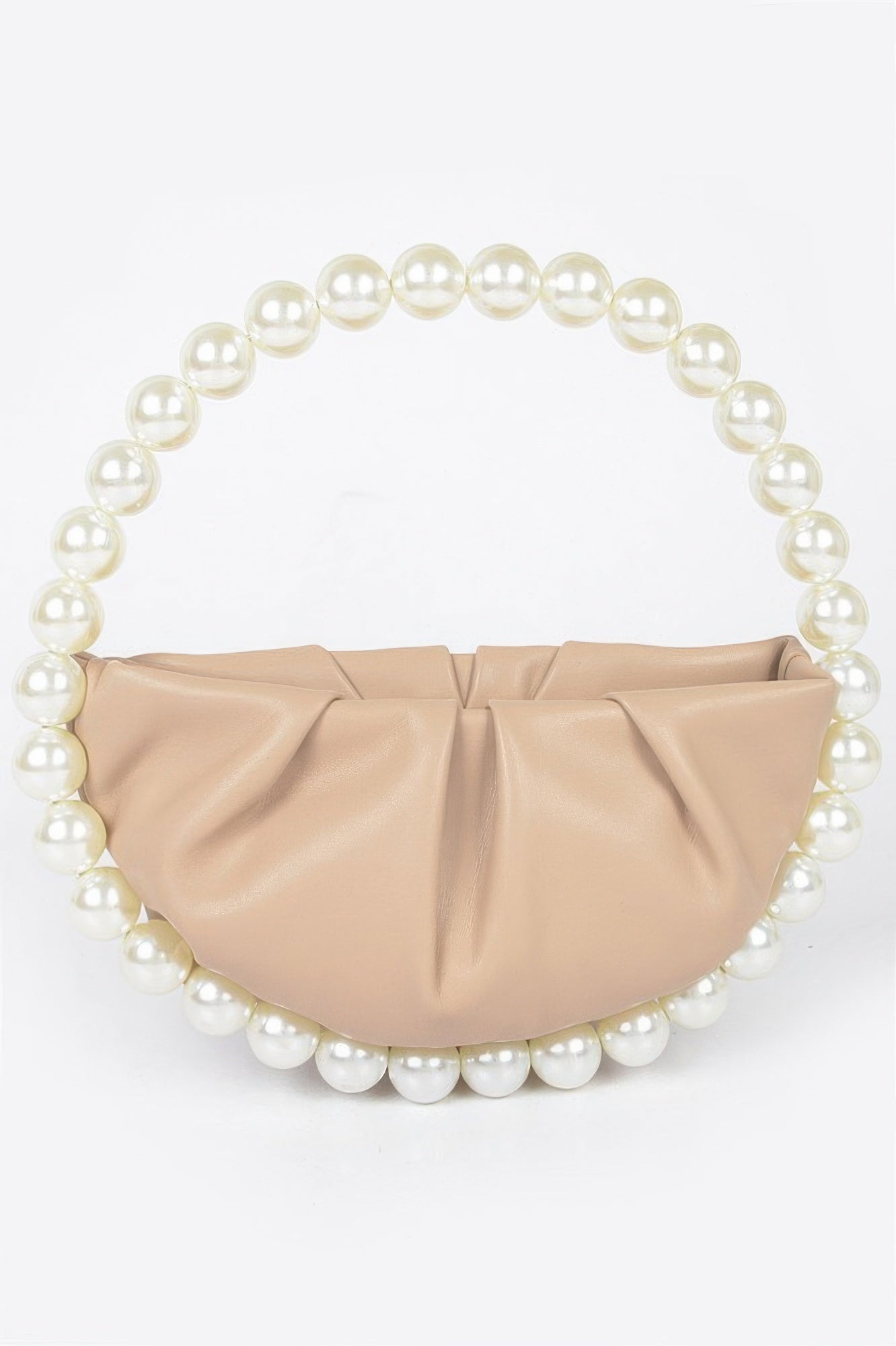 Vegan Metallic Leather Top Handle Bag W/stones