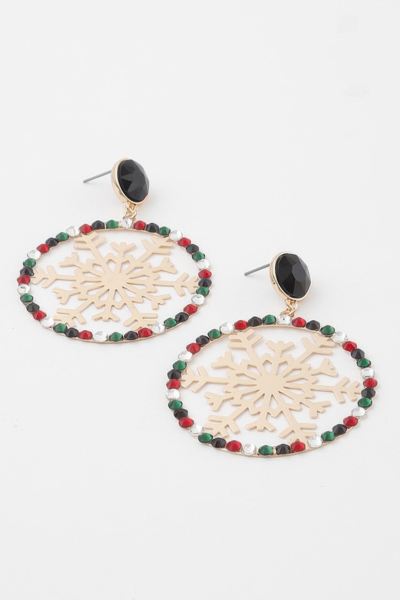 Jeweled Snowflake Earrings