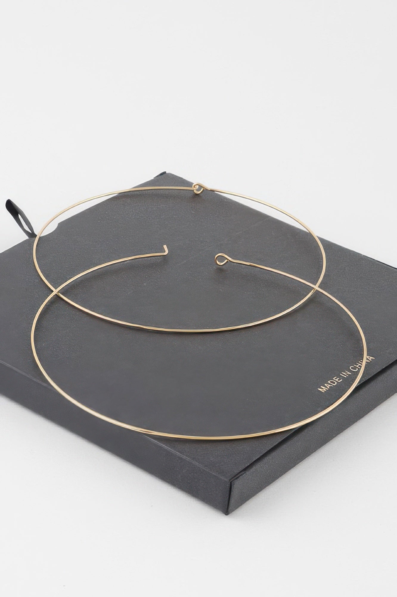 Wide Gold Dipped Flat Hoop Earrings