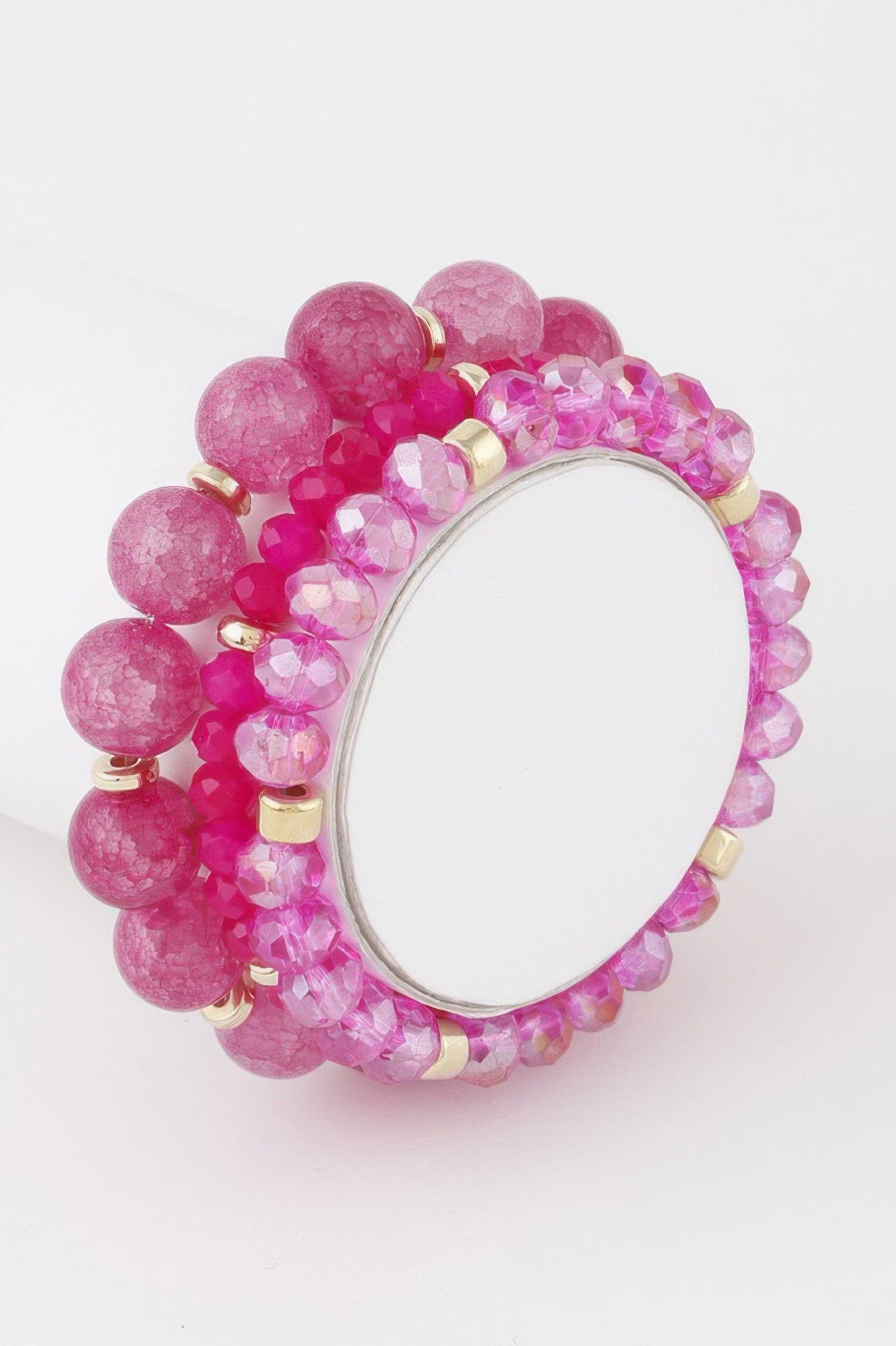 Triple Crystal Beaded Bracelet